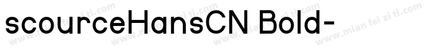 scourceHansCN Bold字体转换